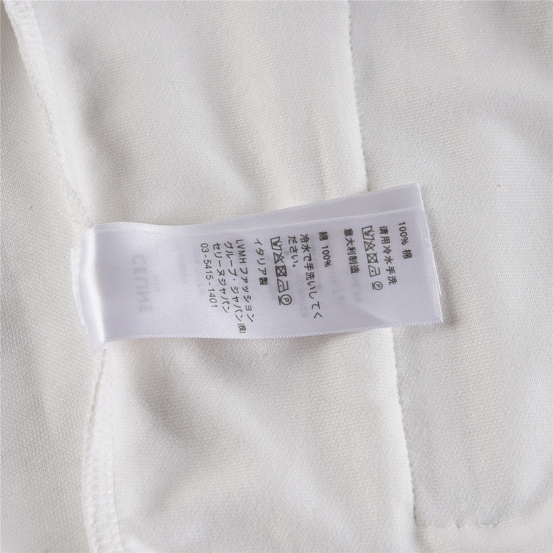 CELINE 赛琳 胸口微标logo拉链卫衣 白色 宽松 长袖 外套 男女同款 