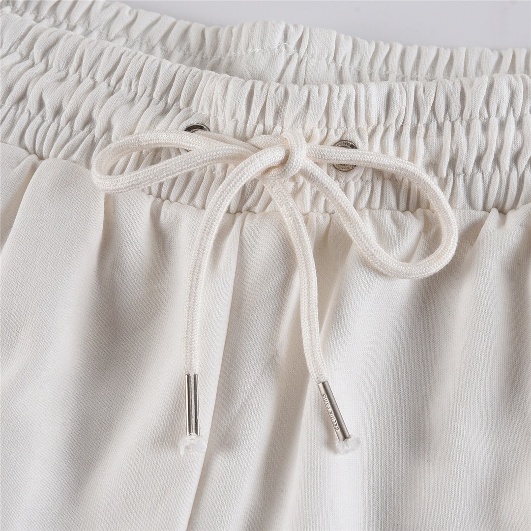 CELINE 赛琳 口袋微标logo 卫裤 白色 休闲裤 运动裤 长裤 男女同款