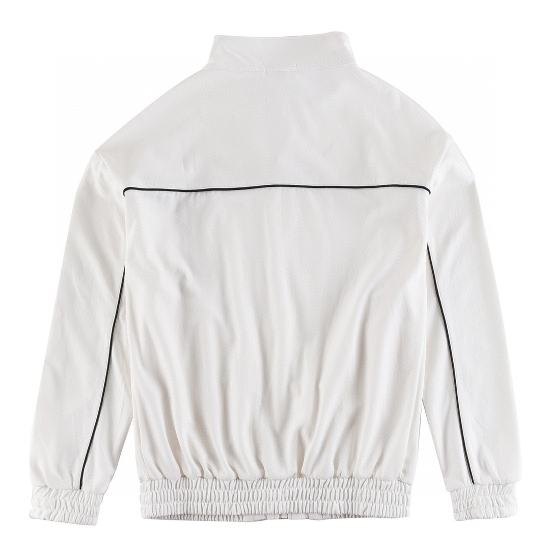 CELINE 赛琳 胸口微标logo拉链卫衣 白色 宽松 长袖 外套 男女同款 