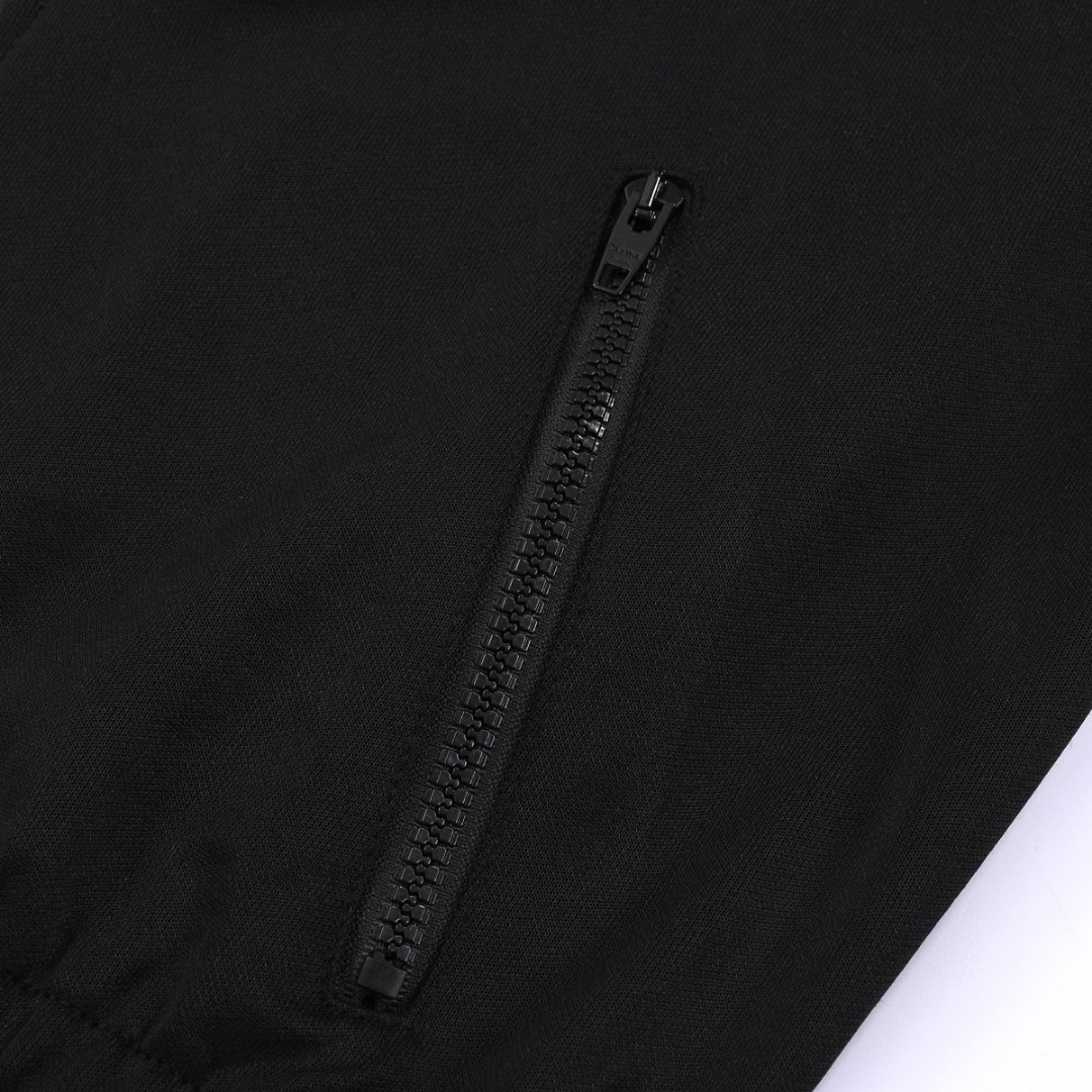 CELINE 赛琳 黑色 Logo刺绣拉链卫衣 宽松 长袖 外套 男女同款 