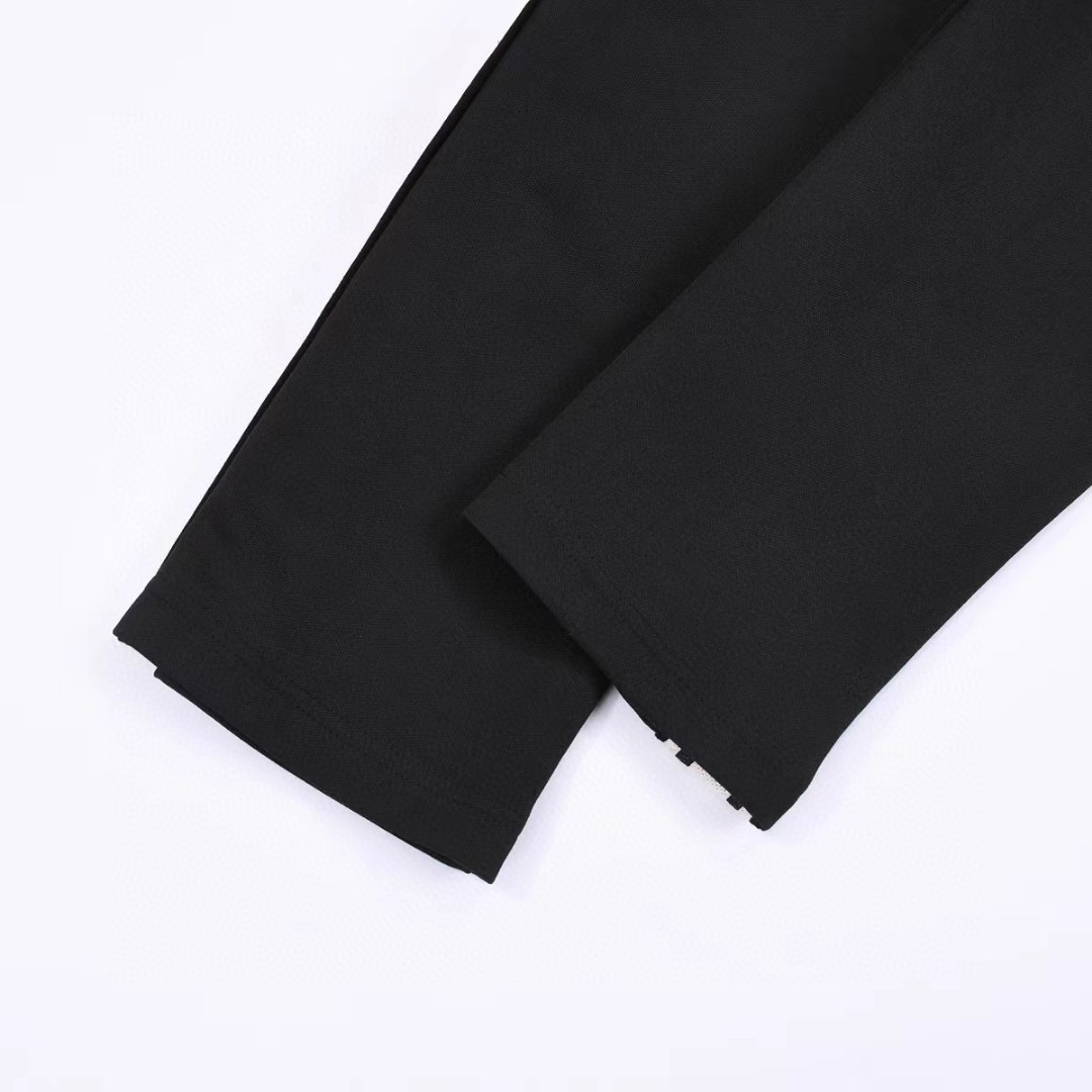 CELINE FW21 赛琳 刺绣字母平纹 卫裤 黑色 休闲裤 运动裤 长裤 男女同款