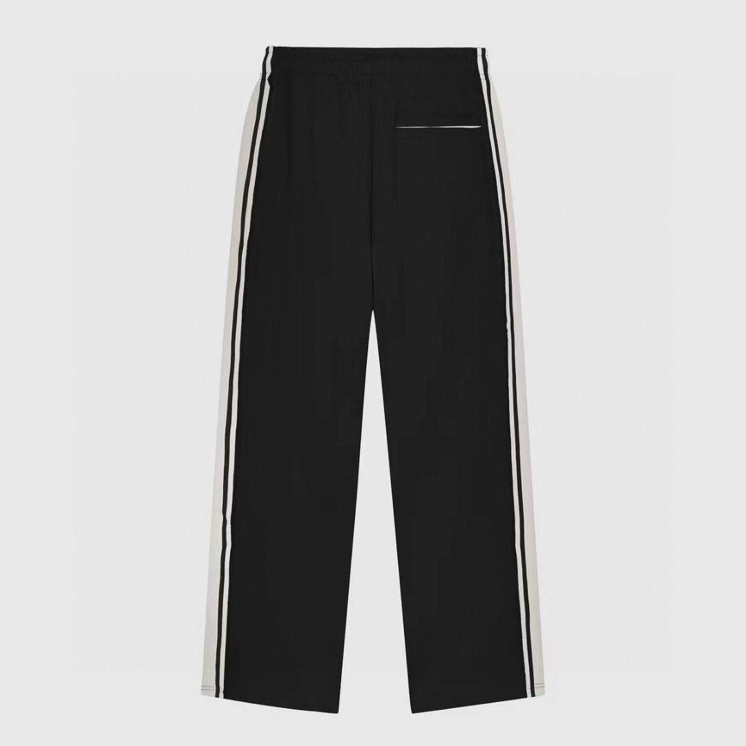 CELINE FW21 赛琳 刺绣字母平纹 卫裤 黑色 休闲裤 运动裤 长裤 男女同款