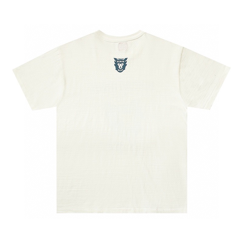 HUMAN MADE SS22 海豚卡通印花 白色 圆领 短袖 T恤 男女同款 