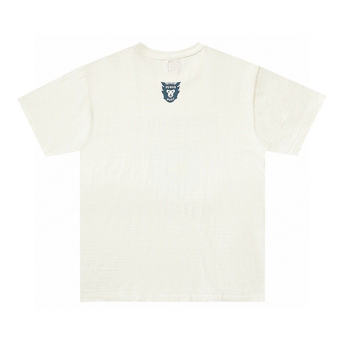 HUMAN MADE SS22 熊抱海豚卡通印花 白色 圆领 短袖 T恤 男女同款 