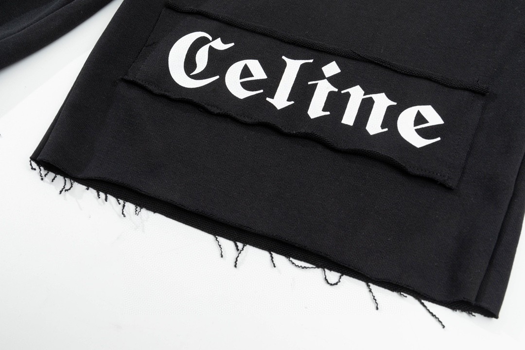 CELINE 赛琳 字母logo 卫裤 黑色 休闲裤 运动裤 短裤 男女同款