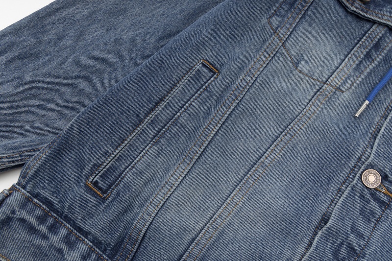 CELINE 赛琳 FW22 连帽字母印花 单排扣 牛仔外套 牛仔蓝 长袖 外套 男女同款 