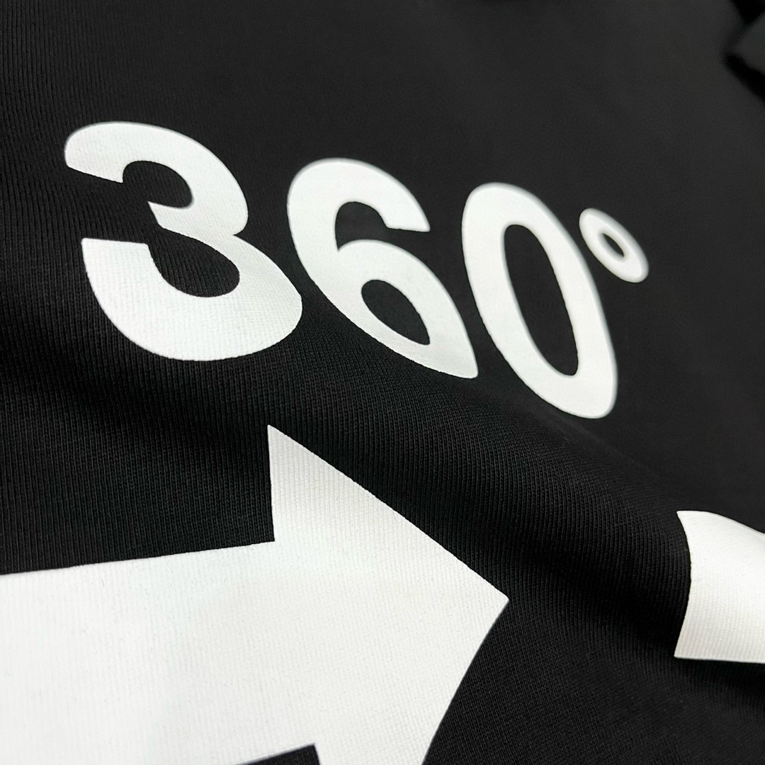 Balenciaga 巴黎世家 360°环绕箭头印花 黑色 短袖 T 恤 圆领 夏季 男女同款 