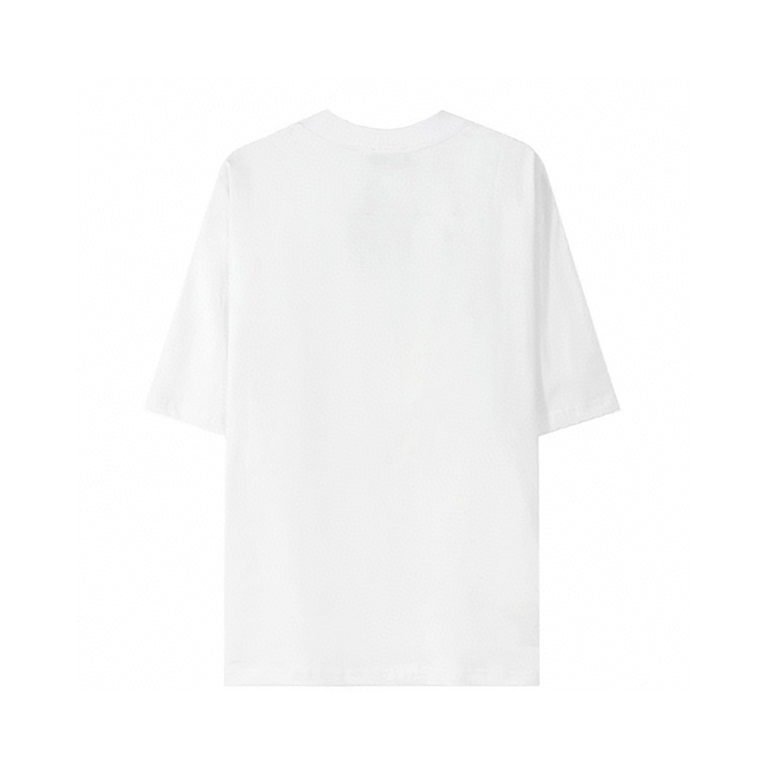 Balenciaga FW22 巴黎世家 手写体纯色字母 logo 印花 白色 短袖 T 恤 圆领 夏季 男女同款 612966TMVB49040
