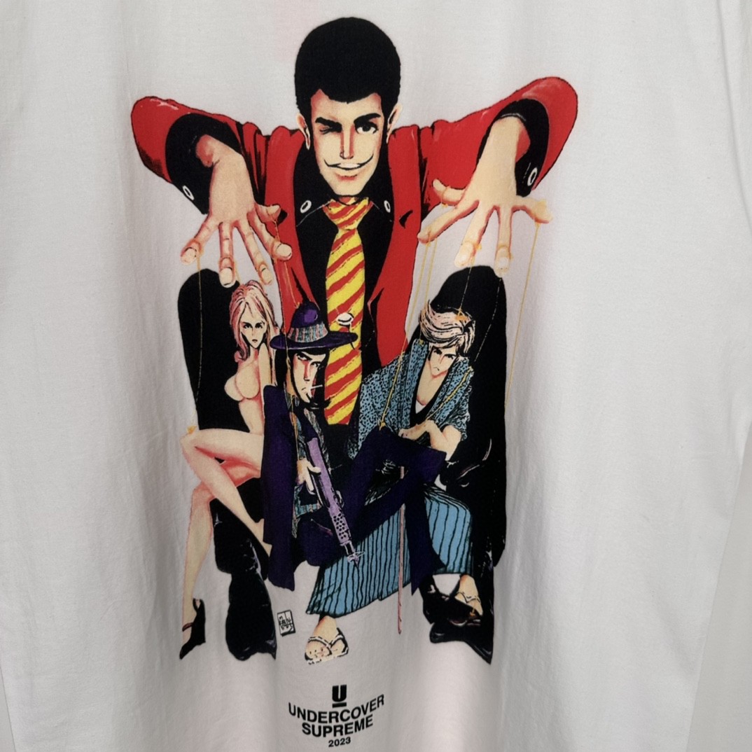 Supreme X UNDERCOVER Lupin Tee 漫画人物印花 Tee 白色 短袖 T 恤 圆领 夏款 男女同款  