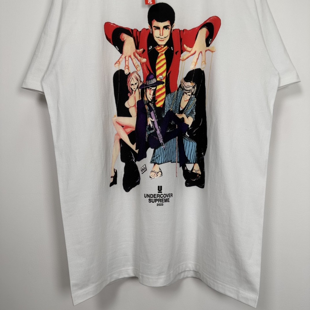 Supreme X UNDERCOVER Lupin Tee 漫画人物印花 Tee 白色 短袖 T 恤 圆领 夏款 男女同款  