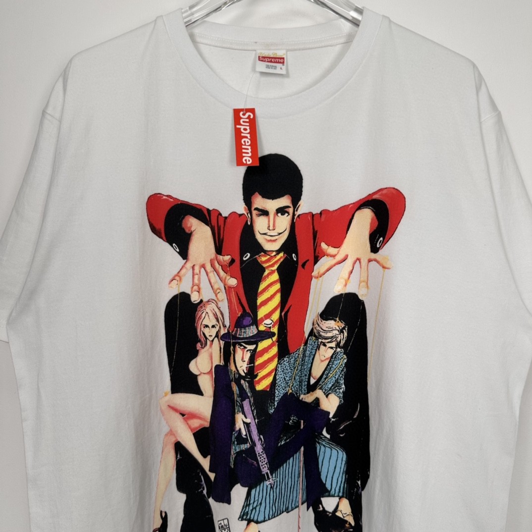 Supreme X UNDERCOVER Lupin Tee 漫画人物印花 Tee 白色 短袖 T 恤 圆领 夏款 男女同款  