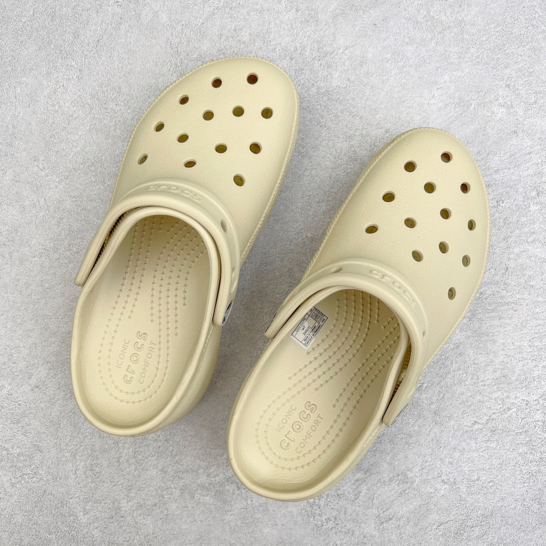 Crocs Classic clog 卡骆驰 云朵沙滩 米色 洞洞鞋 凉鞋 室内外 拖鞋 沙滩鞋 女款 208590-108