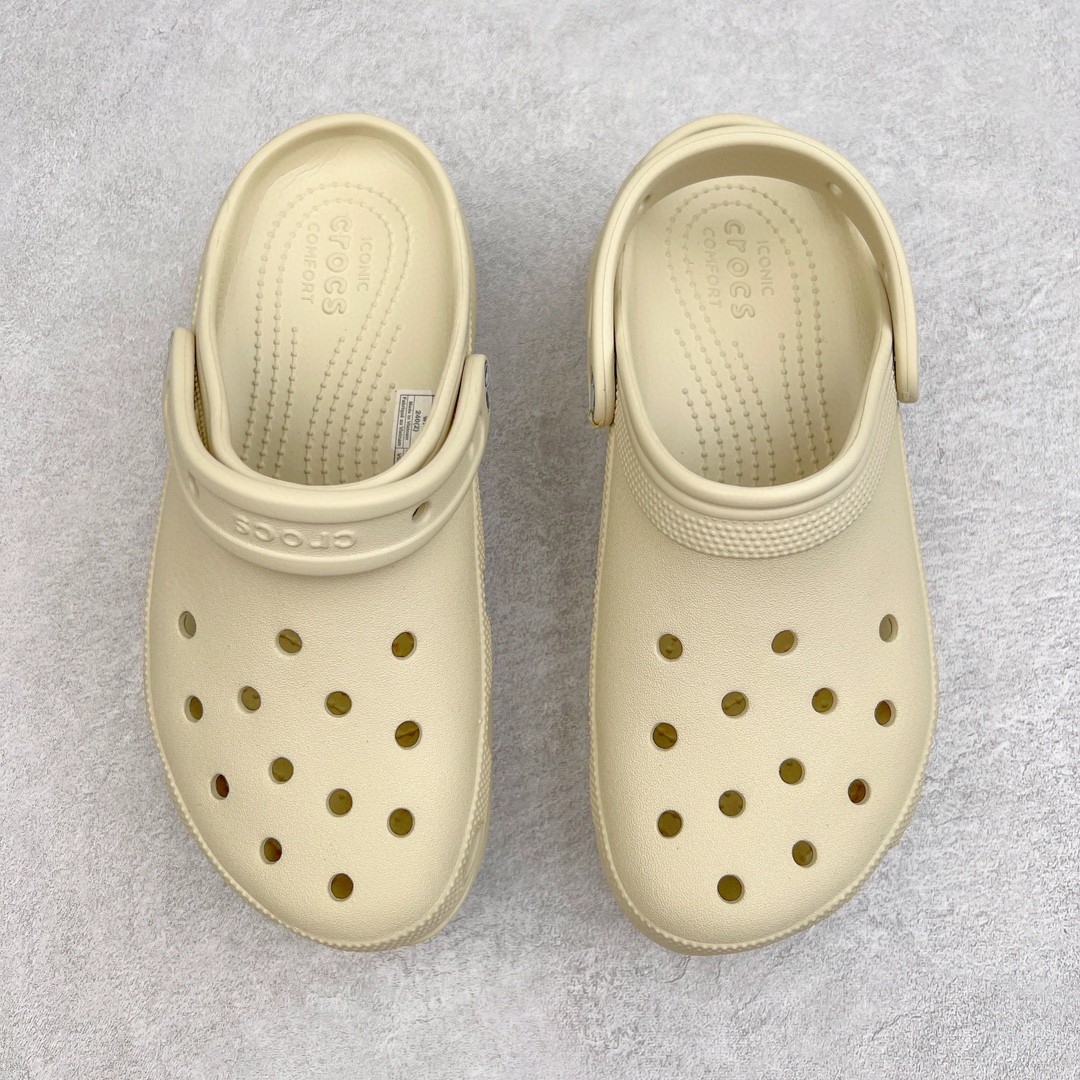 Crocs Classic clog 卡骆驰 云朵沙滩 米色 洞洞鞋 凉鞋 室内外 拖鞋 沙滩鞋 女款 208590-108