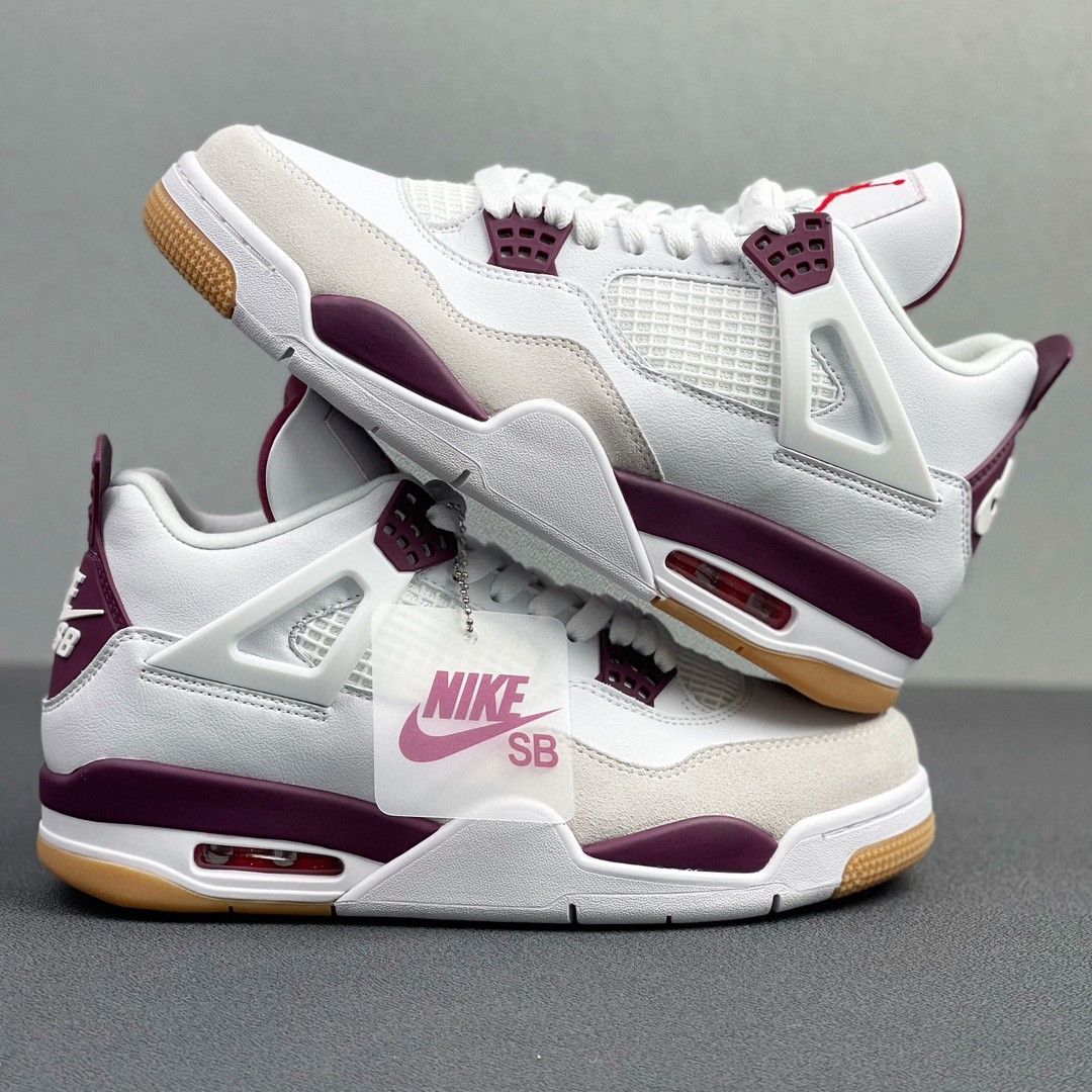 Air Jordan 4  AJ4 SB 白紫 低筒 籃球鞋 球鞋 板鞋 运动鞋 男鞋 女鞋