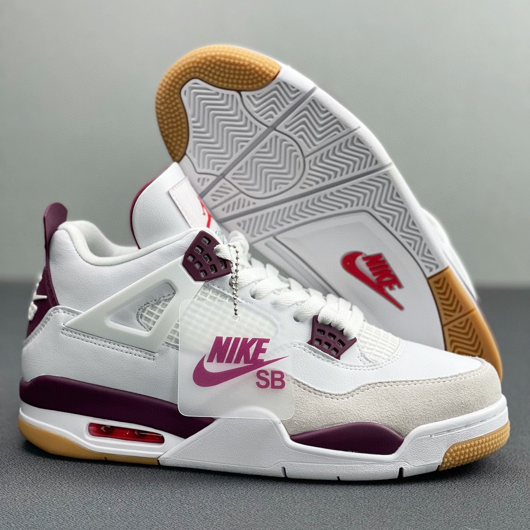 Air Jordan 4  AJ4 SB 白紫 低筒 籃球鞋 球鞋 板鞋 运动鞋 男鞋 女鞋