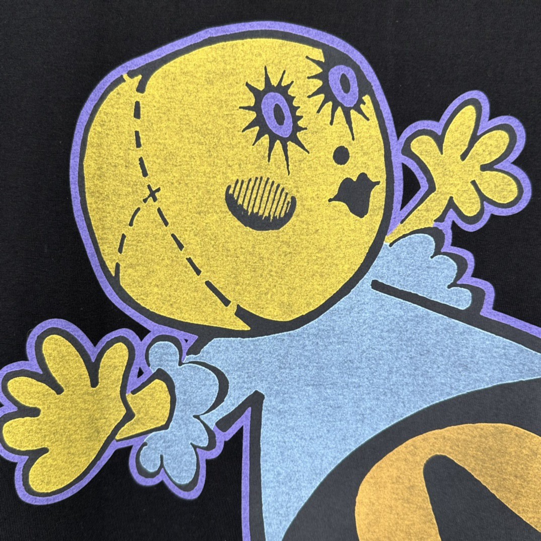 Stussy SS23 Dollie Pigment Dyed Tee 图案印花 黑色 短袖 圆领 套头 T 恤 夏季 男女同款 1904912