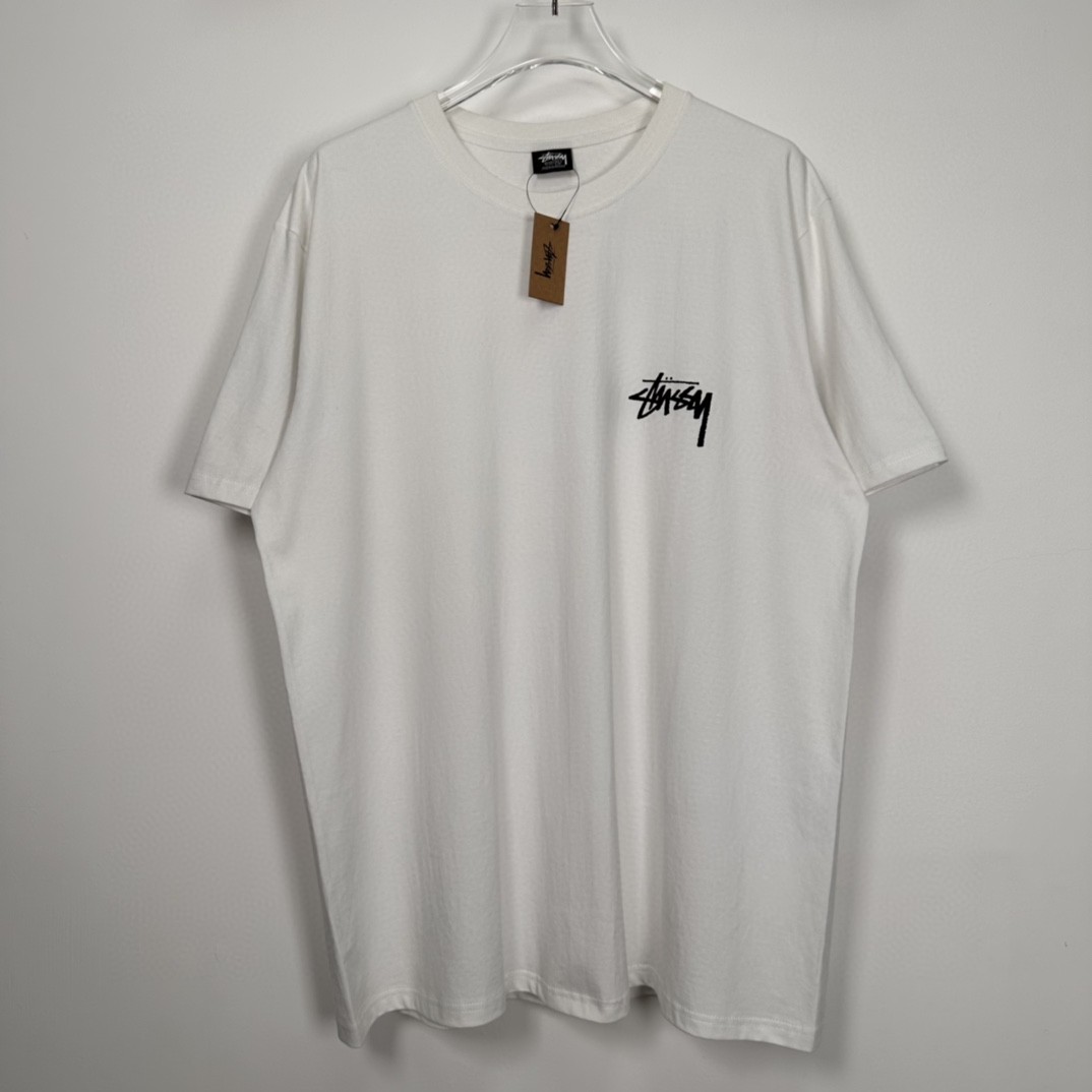 Stussy SS23 8号球系列 PLUSH TEE 玩偶图案字母Logo印花 白色 短袖 圆领 套头 T 恤 夏季 男女同款 1904927