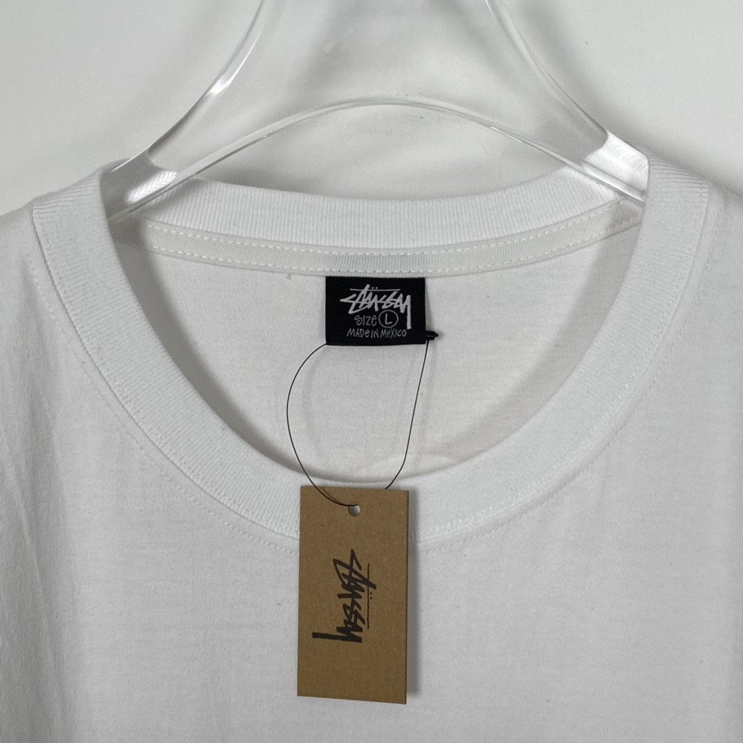 Stussy SS23 Popsicle Tee 雪糕大S棒冰图案印花 白色 短袖 圆领 套头 T 恤 夏季 男女同款 1904871