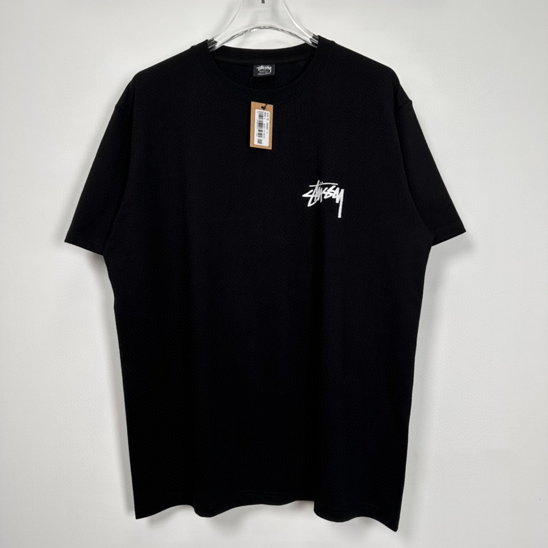 Stussy SS23 8号球系列 PLUSH TEE 玩偶图案字母Logo印花 黑色 短袖 圆领 套头 T 恤 夏季 男女同款 1904927
