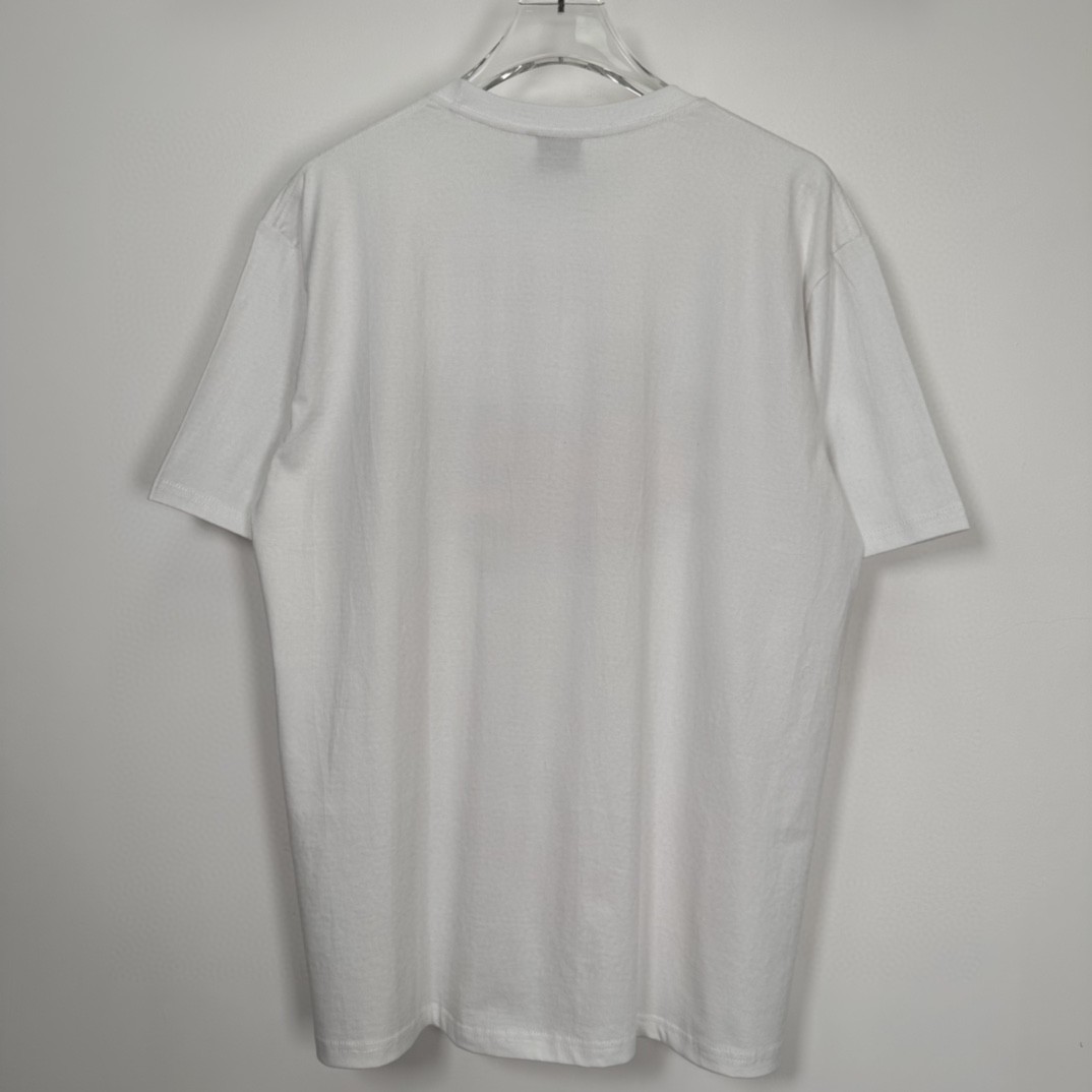 Stussy SS23 Hawaii Trip 系列纯色星星 Logo 印花 白色 短袖 圆领 套头 T 恤 夏季 男女同款 1904967