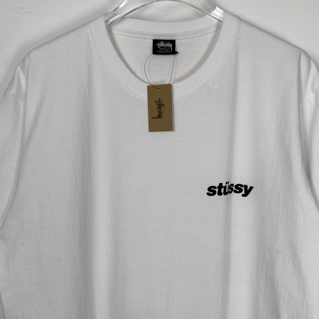 Stussy SS23 Popsicle Tee 雪糕大S棒冰图案印花 白色 短袖 圆领 套头 T 恤 夏季 男女同款 1904871