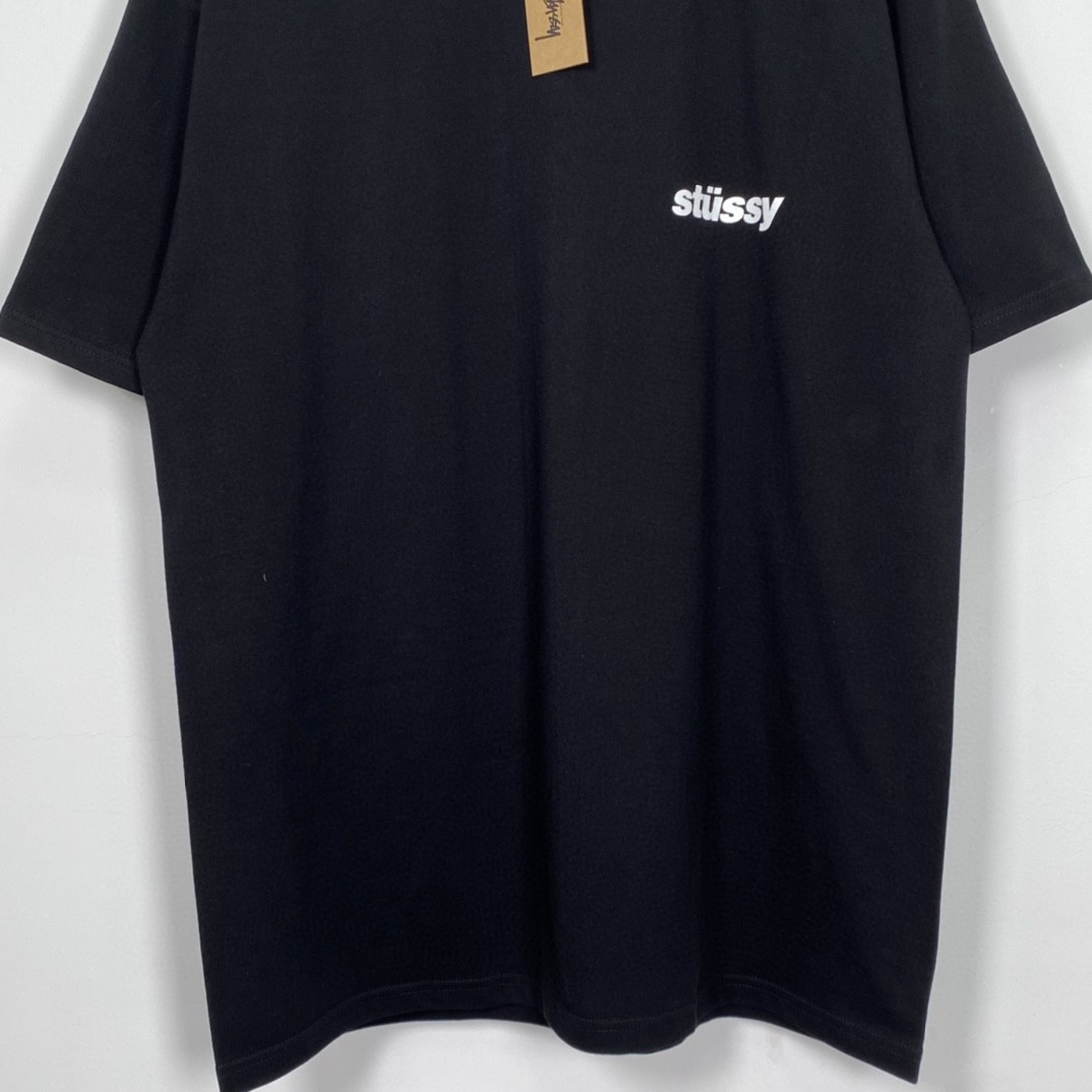 Stussy SS23 Popsicle Tee 雪糕大S棒冰图案印花 黑色 短袖 圆领 套头 T 恤 夏季 男女同款 1904871