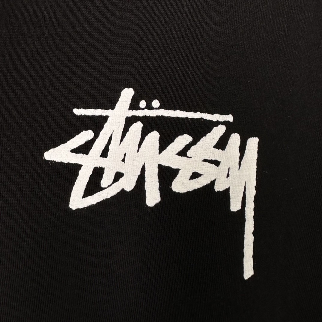 Stussy SS23 8号球系列 SHATTERED TEE 破碎黑8图案 字母Logo印花 黑色 短袖 圆领 套头 T 恤 夏季 男女同款 1904959