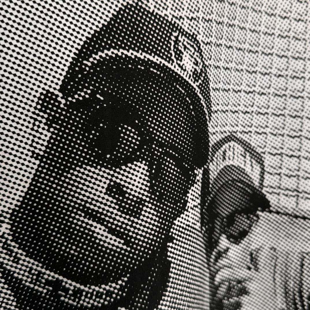 Stussy GANG STARR 联名款 SS23人物字母印花 白色 短袖 圆领 套头 T 恤 夏季 男女同款 3903844