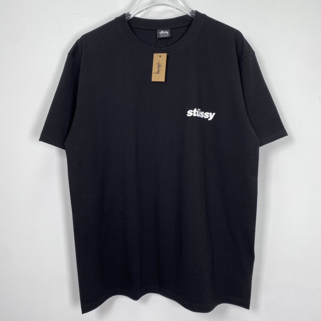 Stussy SS23 Popsicle Tee 雪糕大S棒冰图案印花 黑色 短袖 圆领 套头 T 恤 夏季 男女同款 1904871