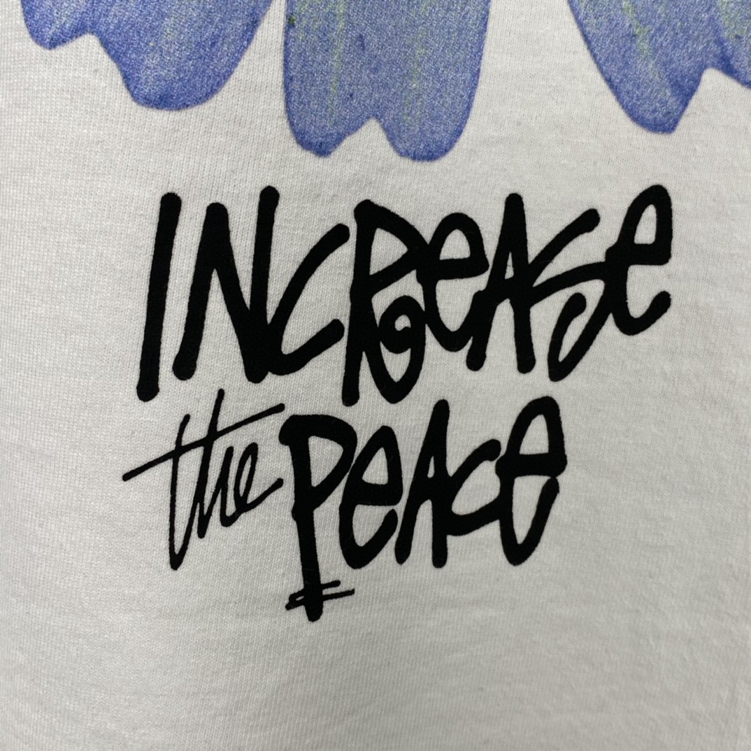 Stussy FW22 Itp Flower Tee 雏菊印花圆领 白色 短袖 圆领 套头 T 恤 夏季 男女同款 