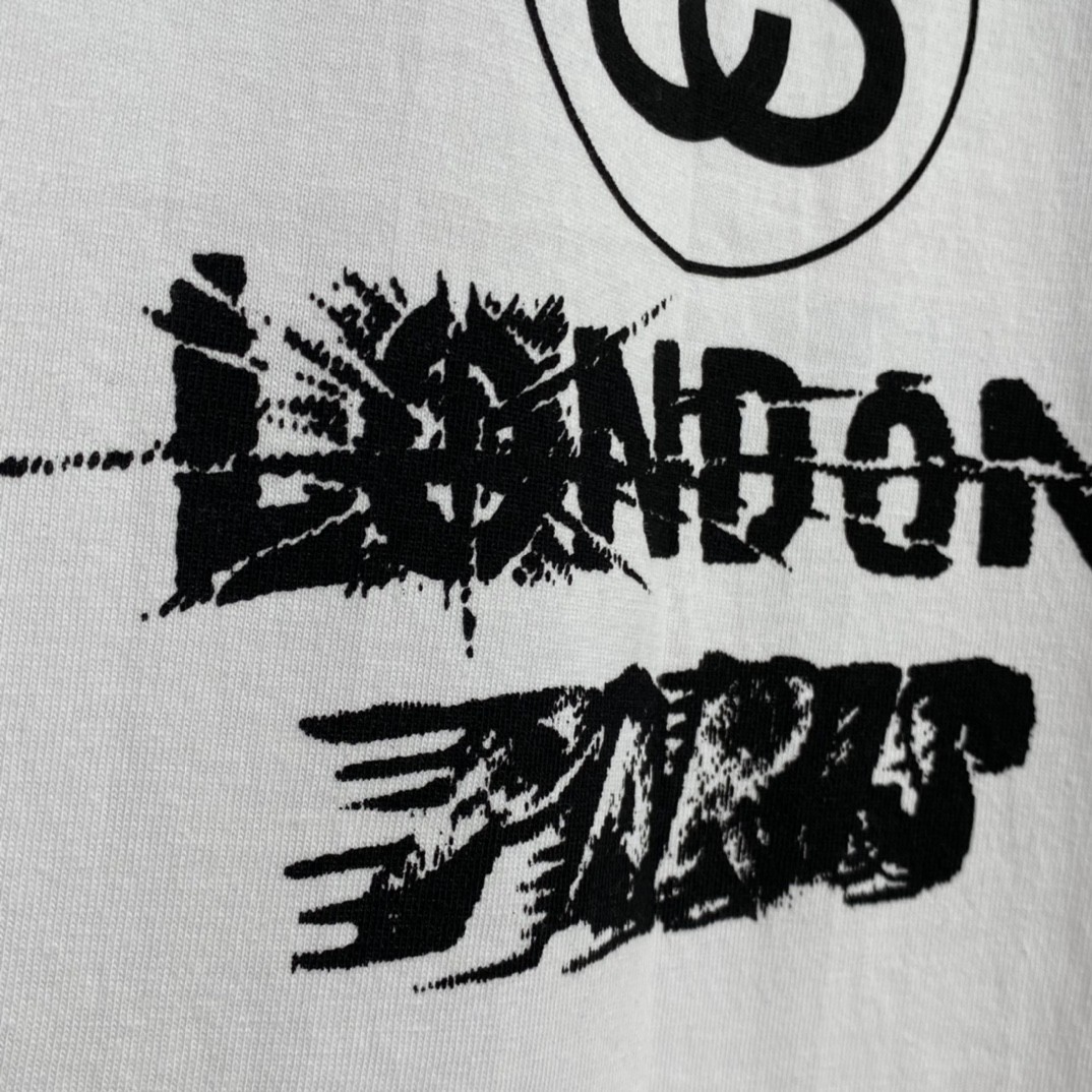 Stussy 世界巡游系列 SS23 字母印花 白色 短袖 圆领 套头 T 恤 夏季 男女同款 1904877