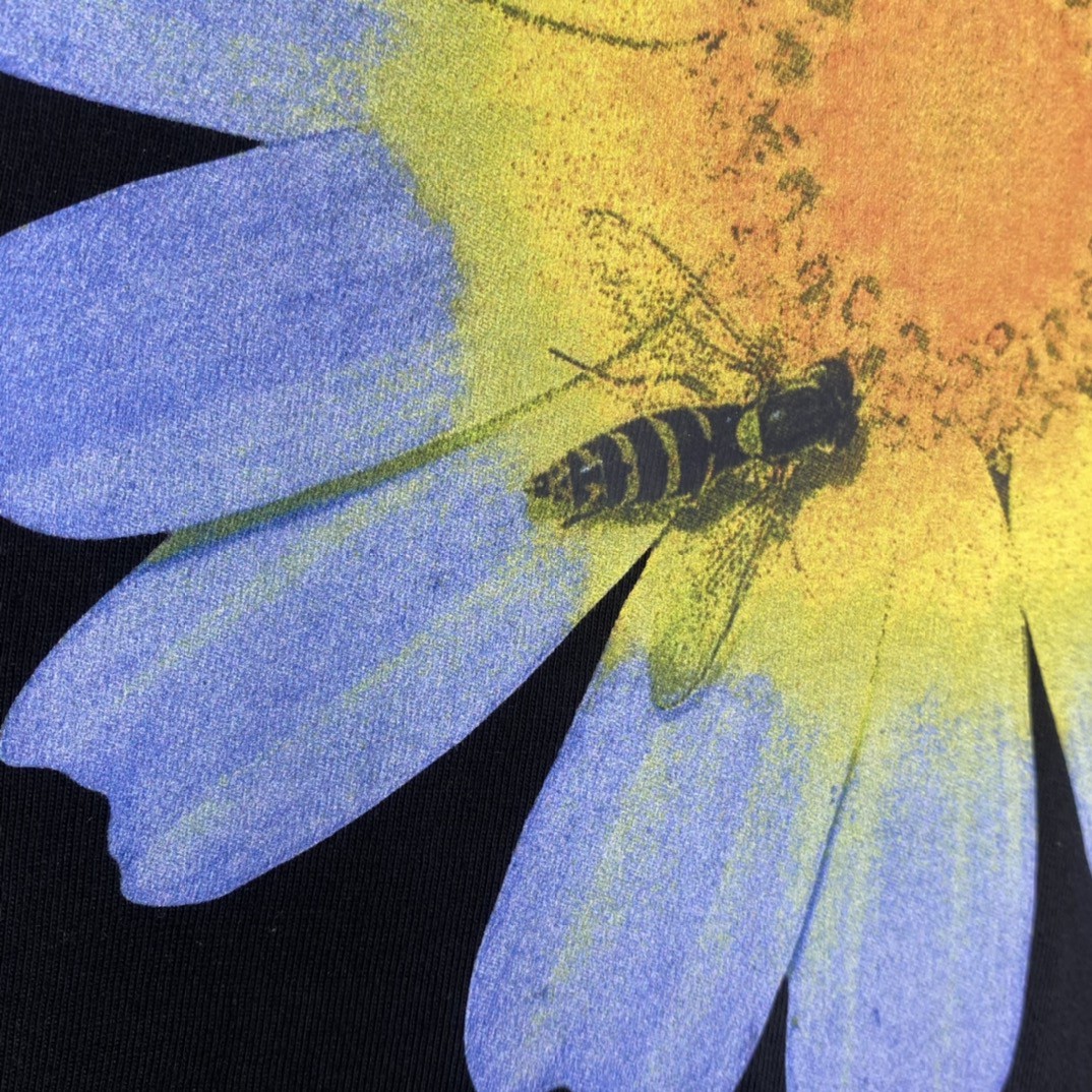 Stussy FW22 Itp Flower Tee 雏菊印花圆领 黑色 短袖 圆领 套头 T 恤 夏季 男女同款 