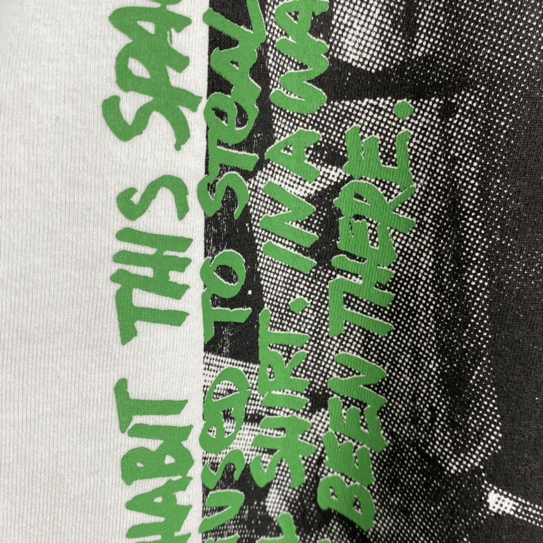 Stussy 字母印花图案 白色 短袖 圆领 套头 T 恤 夏季 男女同款 1904876