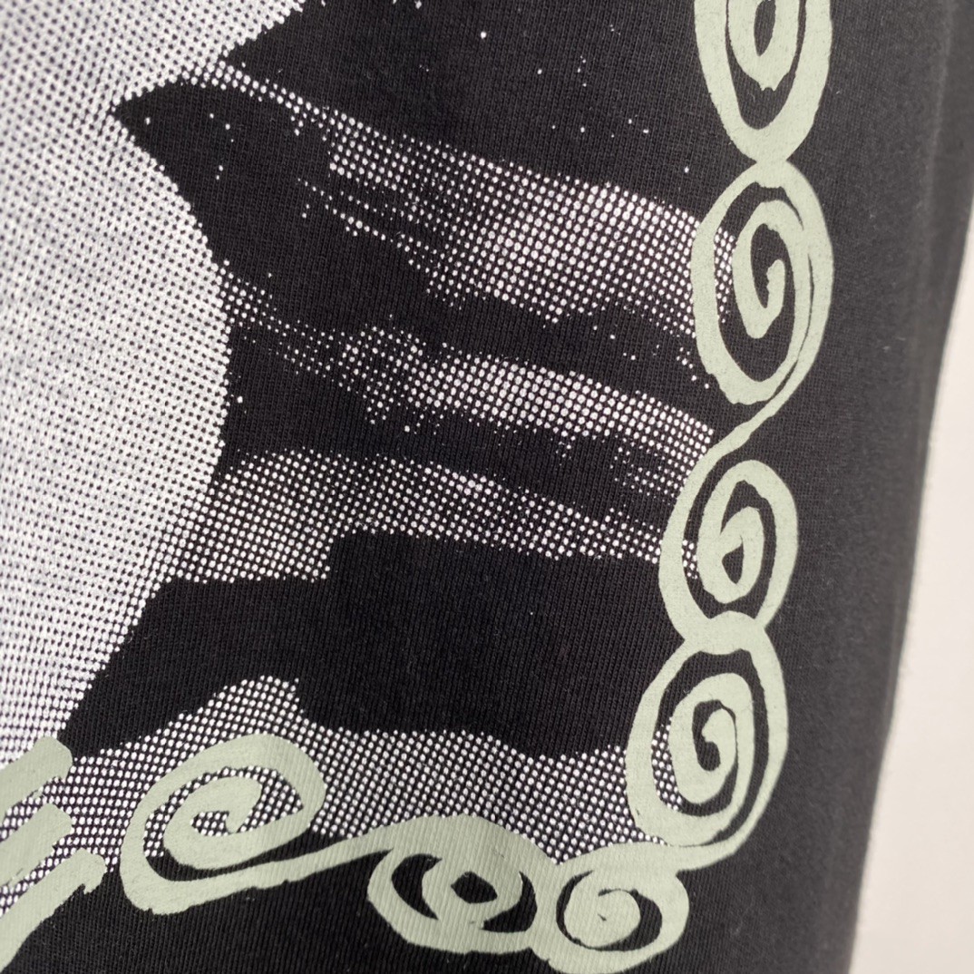 Stussy 字母印花图案 黑色 短袖 圆领 套头 T 恤 夏季 男女同款 1904876