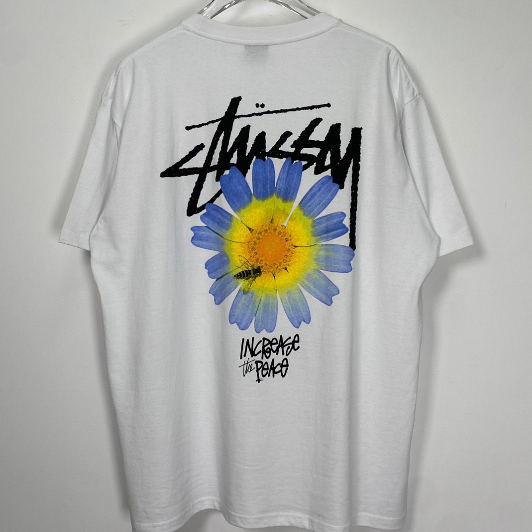 Stussy FW22 Itp Flower Tee 雏菊印花圆领 白色 短袖 圆领 套头 T 恤 夏季 男女同款 