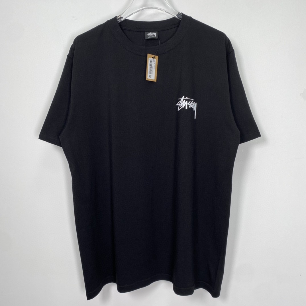 Stussy FW22 Itp Flower Tee 雏菊印花圆领 黑色 短袖 圆领 套头 T 恤 夏季 男女同款 
