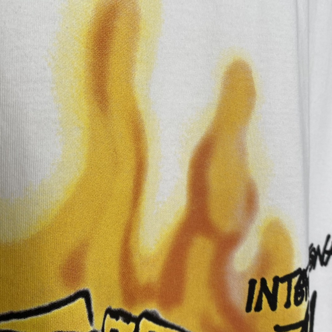 Stussy FW22 扑克染色 白色 短袖 圆领 套头 T 恤 夏季 男女同款 1904857