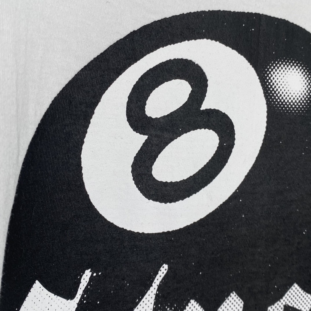 Stussy 8 Ball Corphan球系列字母台球印花圆领套头 T 恤