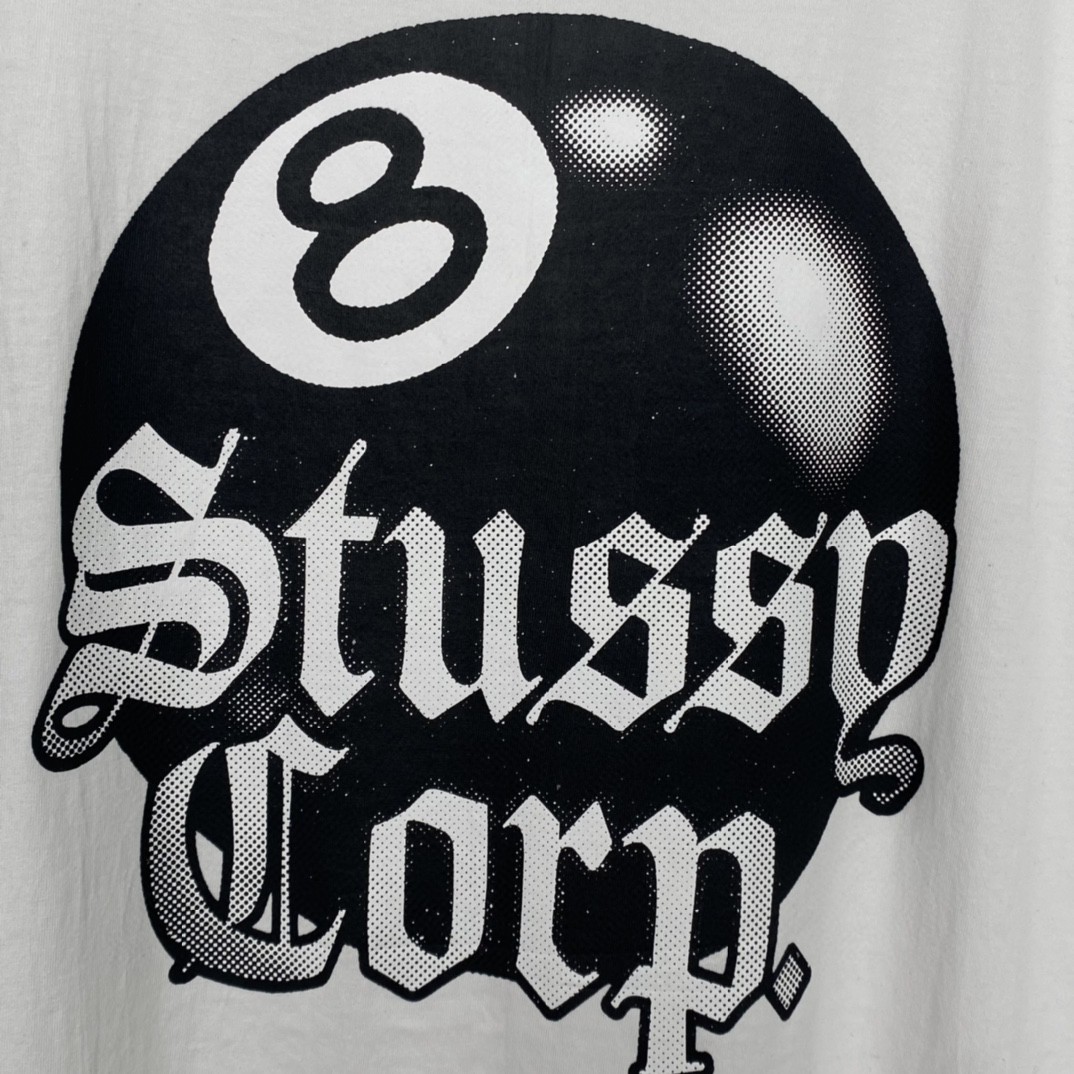 Stussy 8 Ball Corphan球系列字母台球印花圆领套头 T 恤