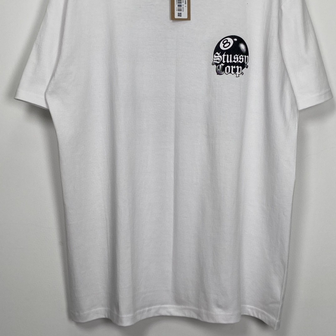 Stussy 8 Ball Corphan球系列字母台球印花圆领套头 T 恤
