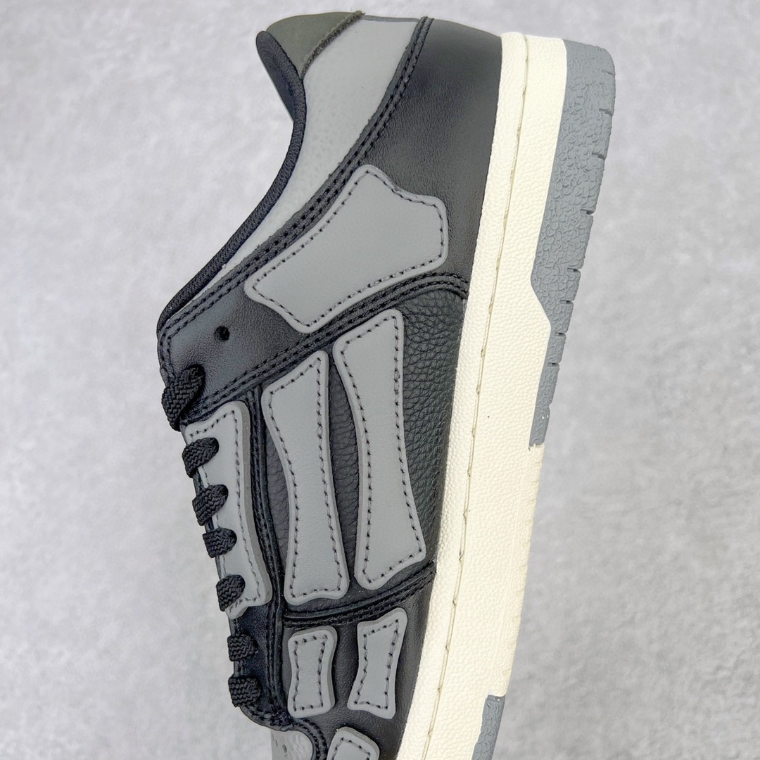 AMIRI 埃米尔 Skel Top Low 骨头鞋 黑灰色 低筒 休闲鞋 板鞋 运动鞋 男鞋 MFS003-016