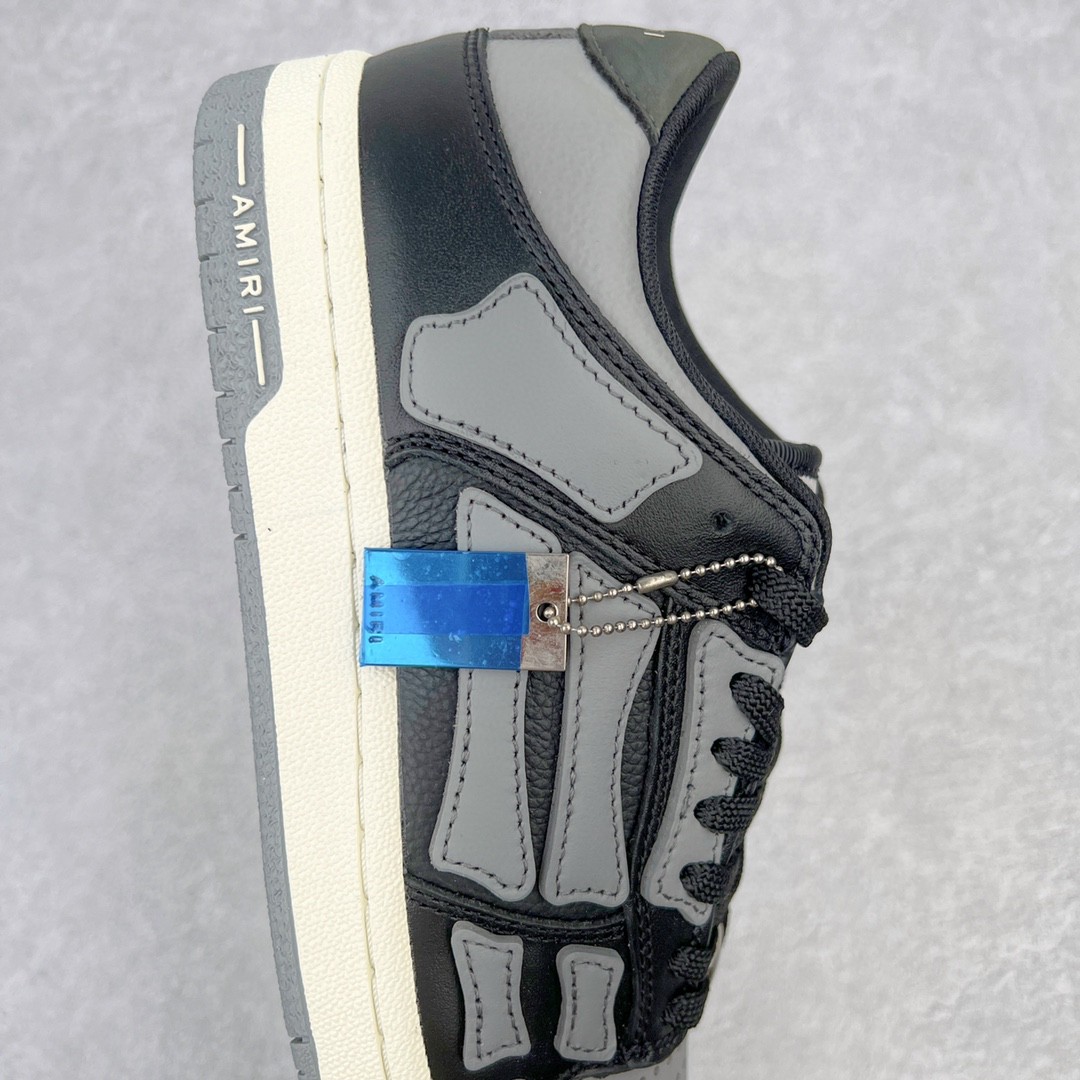 AMIRI 埃米尔 Skel Top Low 骨头鞋 黑灰色 低筒 休闲鞋 板鞋 运动鞋 男鞋 MFS003-016