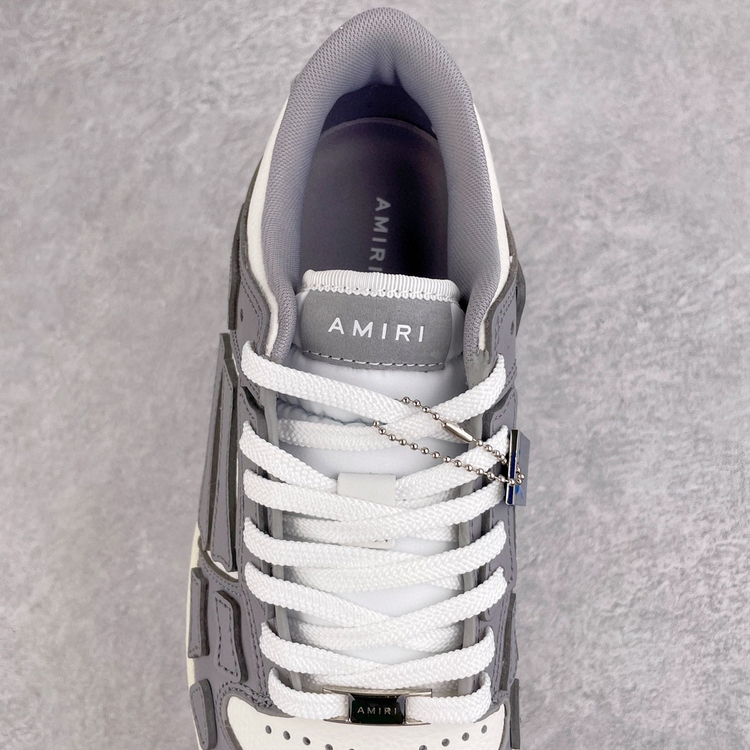 AMIRI 埃米尔 Skel Top Low 骨头鞋 白灰色 低筒 休闲鞋 板鞋 运动鞋 男鞋 MFS003-043