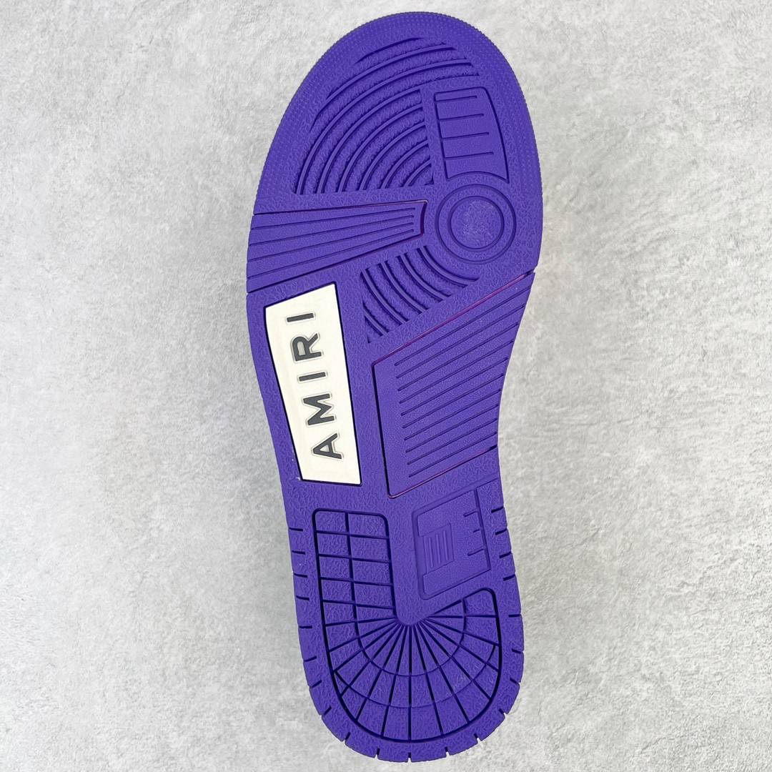 AMIRI 埃米尔 Skel Top Low 骨头鞋 白紫 低筒 休闲鞋 板鞋 运动鞋 男鞋 MFS003-196