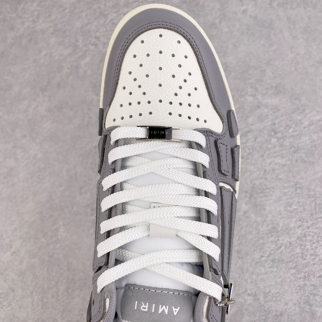 AMIRI 埃米尔 Skel Top Low 骨头鞋 白灰色 低筒 休闲鞋 板鞋 运动鞋 男鞋 MFS003-043