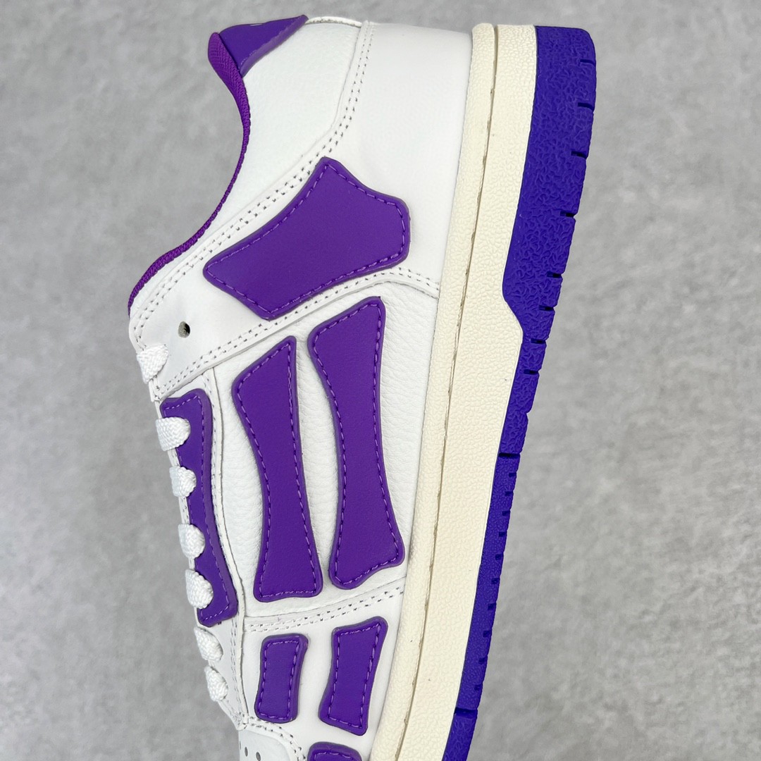 AMIRI 埃米尔 Skel Top Low 骨头鞋 白紫 低筒 休闲鞋 板鞋 运动鞋 男鞋 MFS003-196