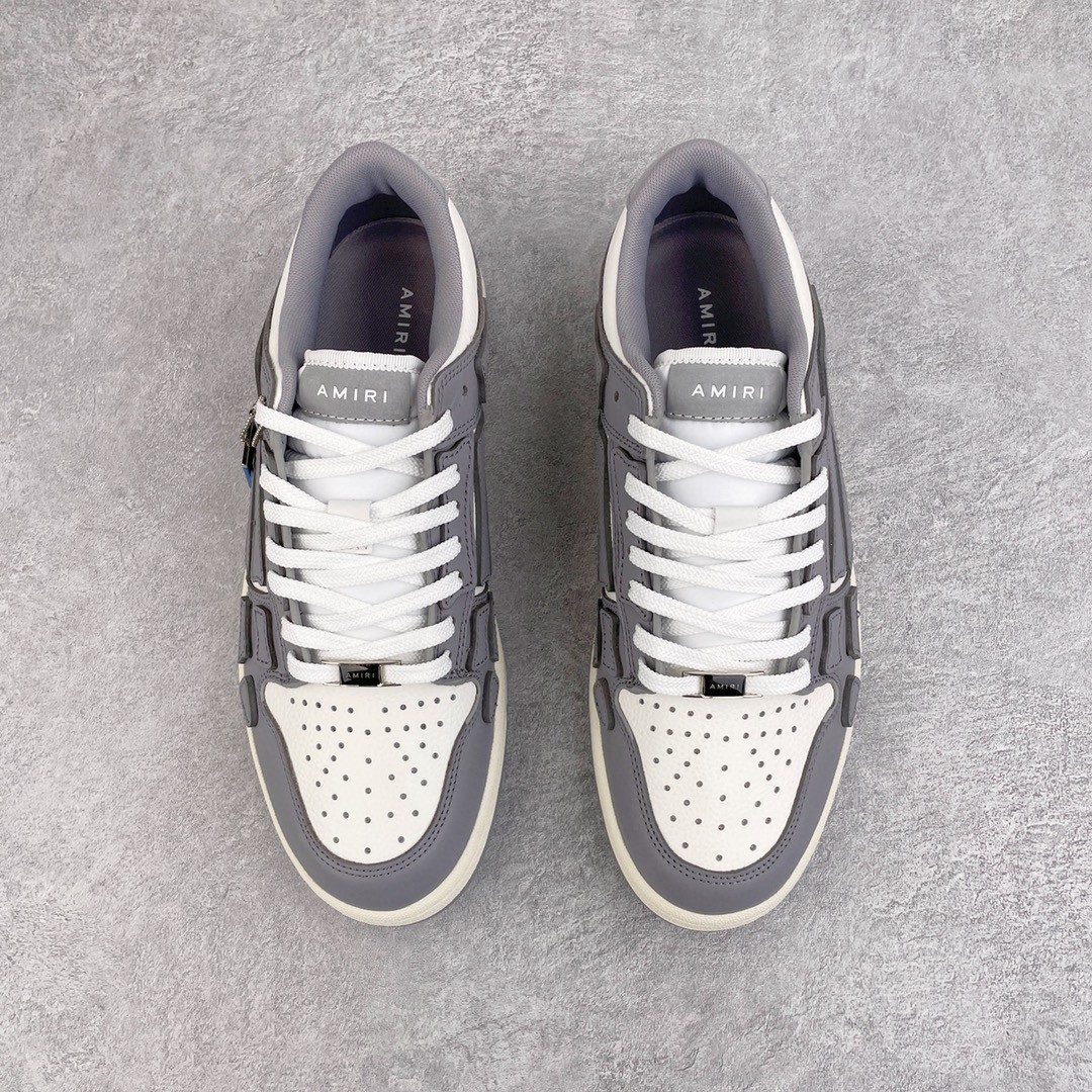AMIRI 埃米尔 Skel Top Low 骨头鞋 白灰色 低筒 休闲鞋 板鞋 运动鞋 男鞋 MFS003-043