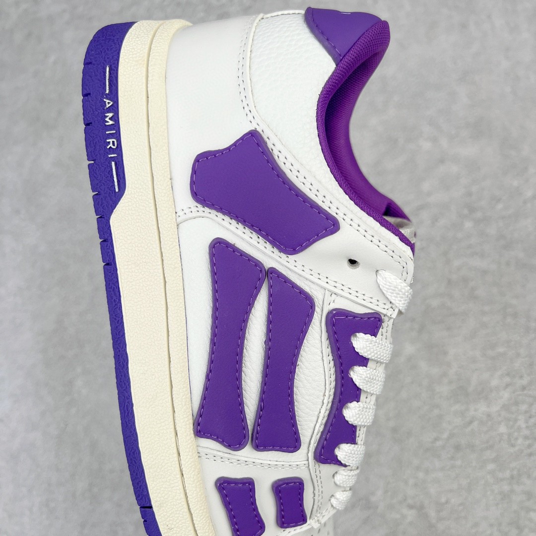 AMIRI 埃米尔 Skel Top Low 骨头鞋 白紫 低筒 休闲鞋 板鞋 运动鞋 男鞋 MFS003-196