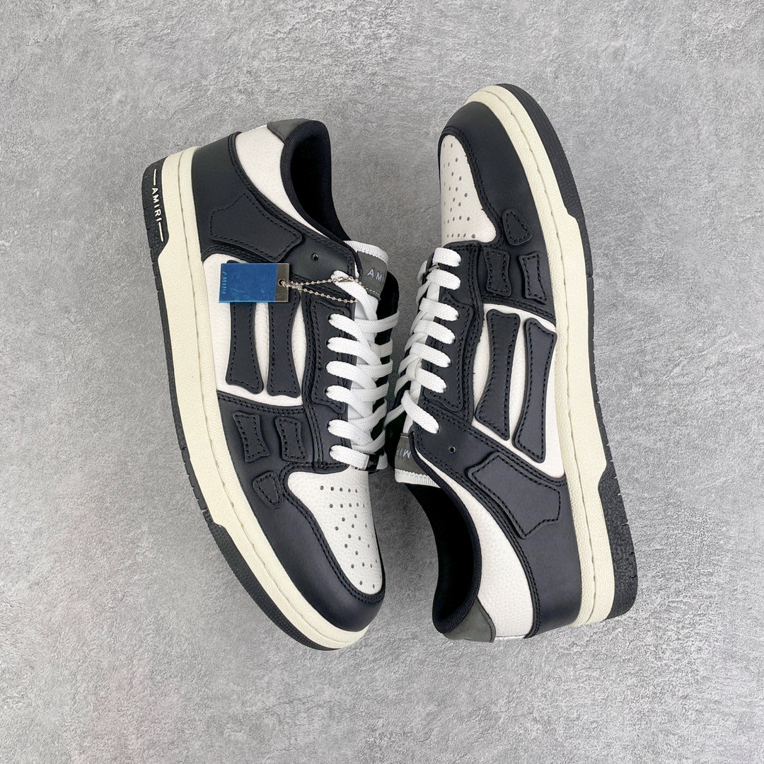 AMIRI 埃米尔 Skel Top Low 骨头鞋 黑白色 低筒 休闲鞋 板鞋 运动鞋 男鞋 MFS003-004