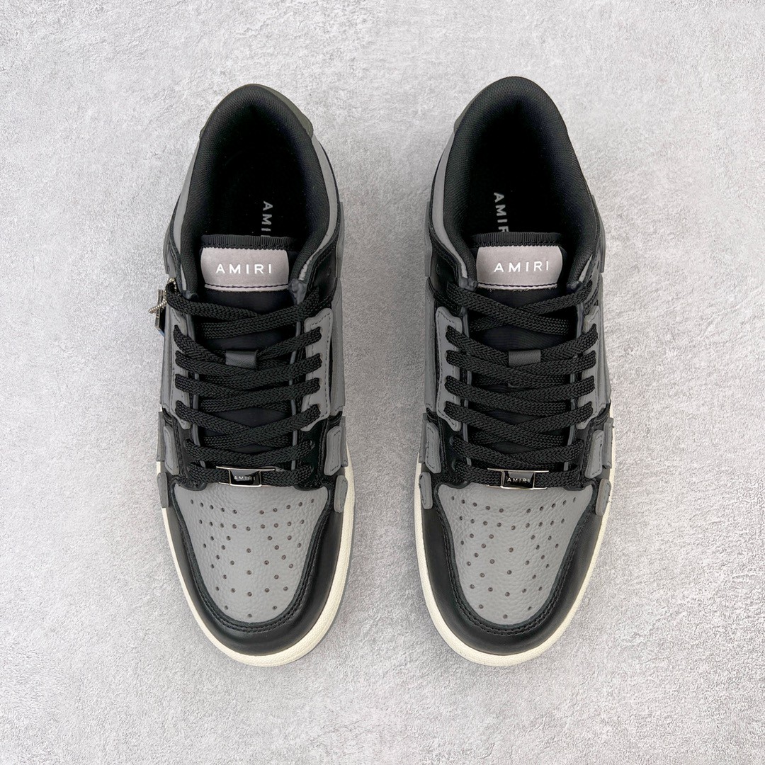 AMIRI 埃米尔 Skel Top Low 骨头鞋 黑灰色 低筒 休闲鞋 板鞋 运动鞋 男鞋 MFS003-016